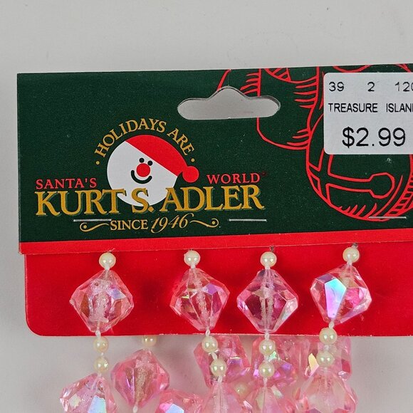 Kurt S Adler 9ft Pink Crystal Bead Garland Christmas Decoration Vintage Holiday - Picture 7 of 8